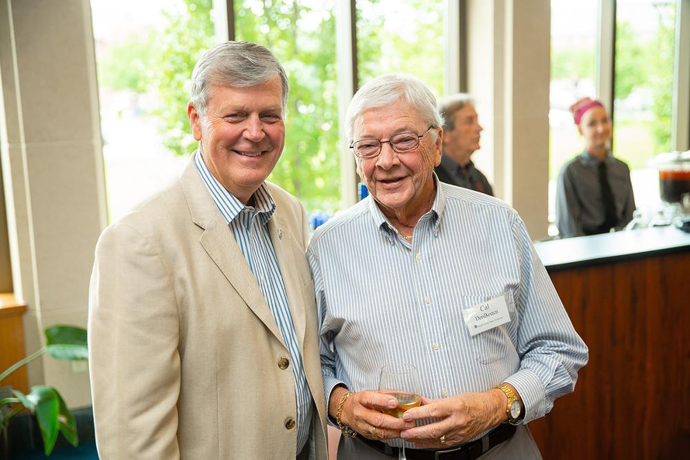 President Tom Haas with Cal DenBesten at Retiree Reception 2018